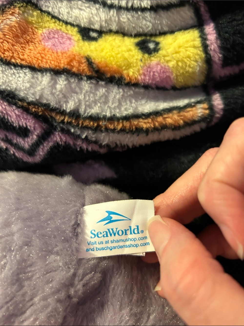 SeaWorld Purple Hoodie Dolphin Plush Stuffed Animal - Picture 10 of 13